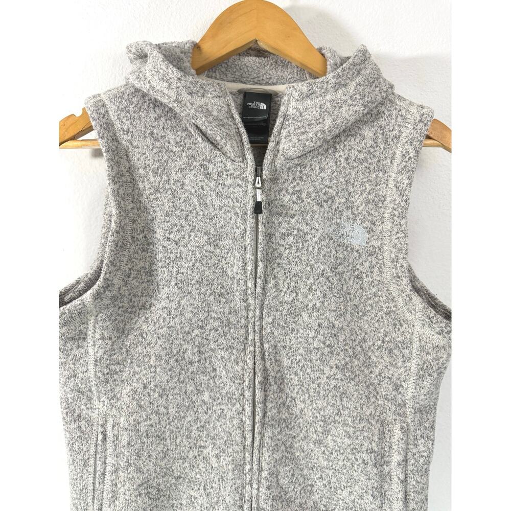 The North Face Gray Hooded Vest Women’s Size M Full Zip Outdoor - Picture 2 of 10